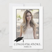 Moderne, eenvoudige Afstuderen foto van felicitati Kaart (Voorkant)