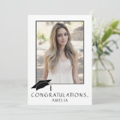 Moderne, eenvoudige Afstuderen foto van felicitati Kaart (Staand voorkant)