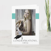 Moderne, eenvoudige Afstuderen foto van felicitati Kaart (Voorkant)