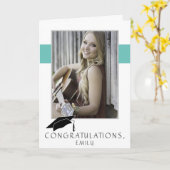 Moderne, eenvoudige Afstuderen foto van felicitati Kaart (Gele Bloem)