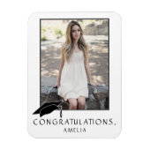 Moderne, eenvoudige Afstuderen foto van felicitati Magneet (Verticaal)