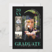 Moderne, eenvoudige Afstuderen met 4 beelden Aankondiging (Voorkant)