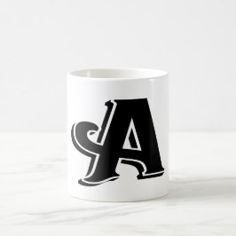 Moderne eenvoudige alfabet Mok Letter A