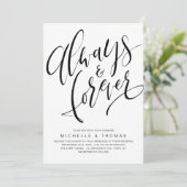 Moderne Eenvoudige altijd- en altijd-scriptweduwen Kaart (Staand voorkant)