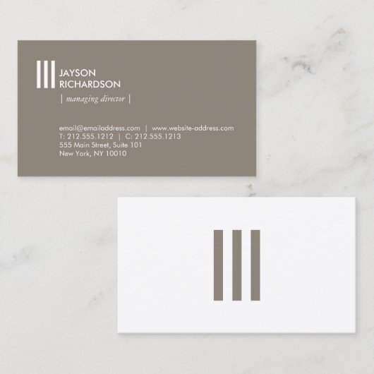 Moderne eenvoudige architectuur, constructie, ontw visitekaartje (Voorkant / Achterkant)