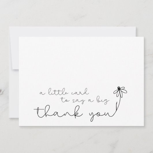 Moderne Eenvoudige Art Hartelijk dank voor uw kaar Bedankkaart (Voorkant)