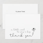 Moderne Eenvoudige Art Hartelijk dank voor uw kaar Bedankkaart (Voorkant / Achterkant)