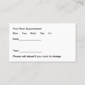 Moderne Eenvoudige Arts Afspraakkaarten Afsprakenkaartje (Achterkant)