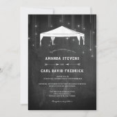 Moderne Eenvoudige Avond Tent Bruiloft Kaart (Voorkant)