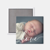 Moderne Eenvoudige Baby Foto Script Magneet (Voorkant / Achterkant)