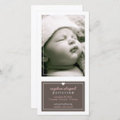 Moderne Eenvoudige Baby Meisje Geboorteaankondigin Aankondiging (Voorkant / Achterkant)