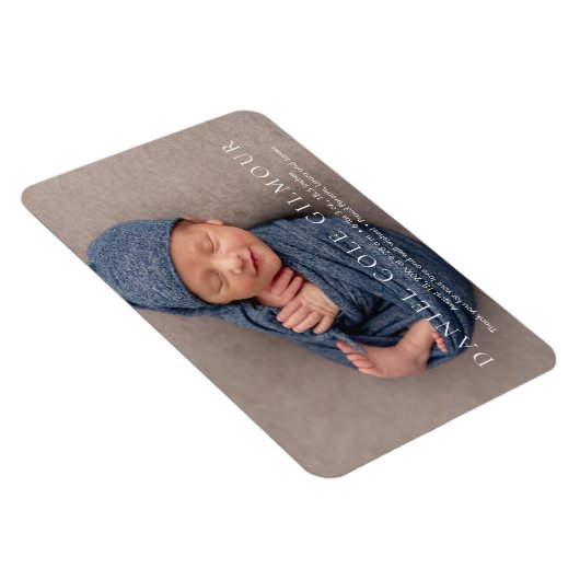 Moderne , eenvoudige Baby naam Fotogeboorte Magneet (Rechterzijde)
