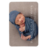 Moderne , eenvoudige Baby naam Fotogeboorte Magneet (Verticaal)