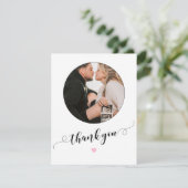 Moderne eenvoudige baby shower foto dank u kaarten (Staand voorkant)