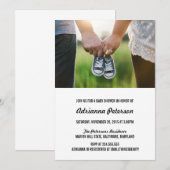 Moderne Eenvoudige Baby shower Koppel Foto Kaart (Voorkant / Achterkant)