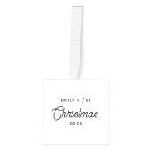 Moderne Eenvoudige Baby's Eerste Kerst Drie Foto Decoratie (Voorkant)