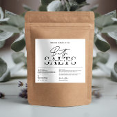 Moderne eenvoudige badzouten waterdicht producteti sparkling wijnetiket