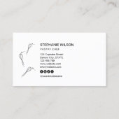 Moderne eenvoudige bakkerij chef catering cateraar visitekaartje (Achterkant)