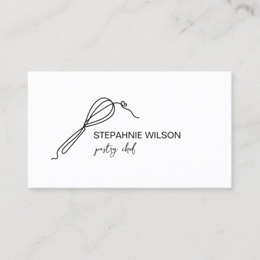 Moderne eenvoudige bakkerij chef catering cateraar visitekaartje (Voorkant)