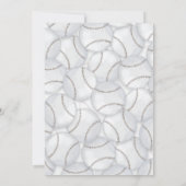 Moderne Eenvoudige Baseball Cute op zondag Waterve Kaart (Achterkant)