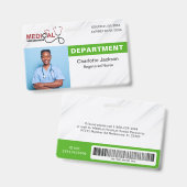 Moderne eenvoudige Bedrijf Business Sjabloon Badge (Front & Back)
