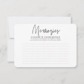 Moderne eenvoudige beelden met minimale herinnerin RSVP kaartje (Achterkant)