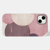 Moderne Eenvoudige Beige & Brown Cirkel Telefoon / Case-Mate iPhone Case (Achterkant (horizontaal))