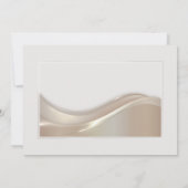 Moderne Eenvoudige Beige Huwelijksreceptie Kaart (Achterkant)