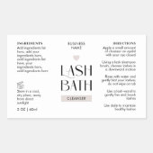 Moderne Eenvoudige Beige Lash Extensions Schuimrei Rechthoekige Sticker (Voorkant)