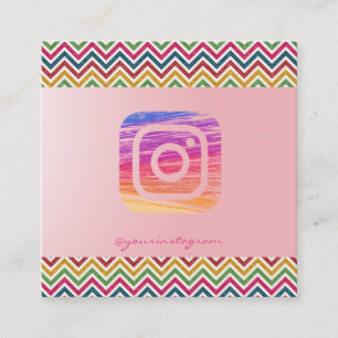 Moderne Eenvoudige Beroeps, Zigzag, Instagram Vierkante Visitekaartje