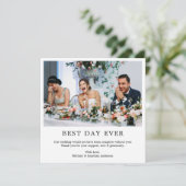 Moderne, eenvoudige beste dag op elk plein bedankkaart (Staand voorkant)