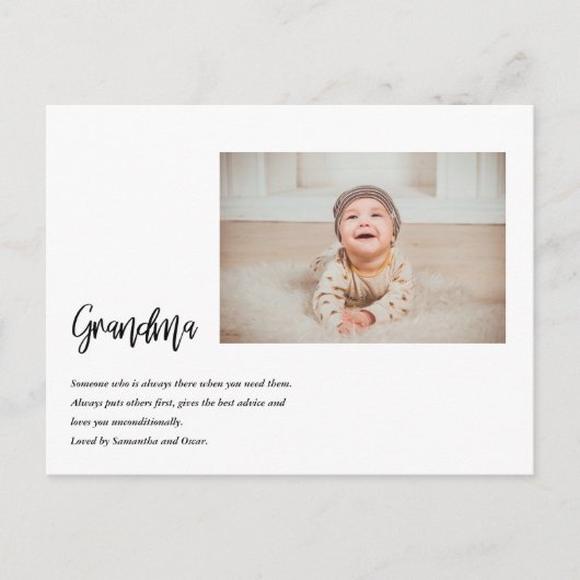 Moderne, eenvoudige beste grootmoeder ooit feestdagenkaart (Voorkant)