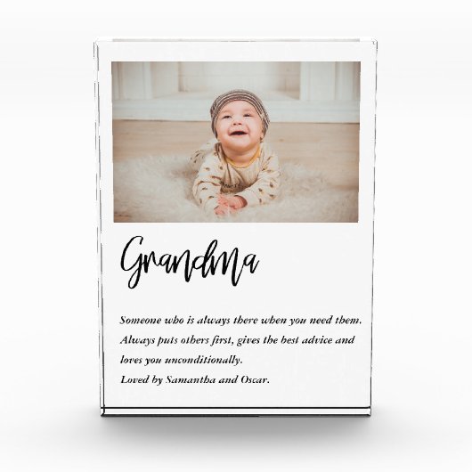 Moderne, eenvoudige beste grootmoeder ooit fotoblokken (Voorkant)