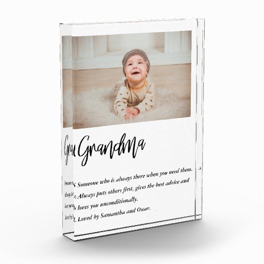 Moderne, eenvoudige beste grootmoeder ooit fotoblokken (Links)