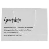 Moderne, eenvoudige beste grootmoeder ooit groot cadeauzakje (Achterkant)