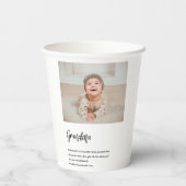 Moderne, eenvoudige beste grootmoeder ooit papieren bekers (Achterkant)