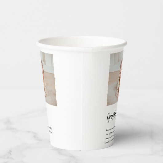 Moderne, eenvoudige beste grootmoeder ooit papieren bekers (Rechts)