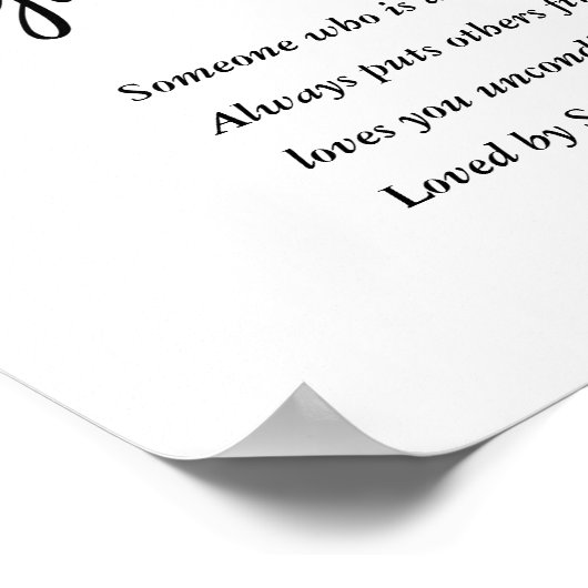 Moderne, eenvoudige beste grootmoeder ooit poster (Hoek)