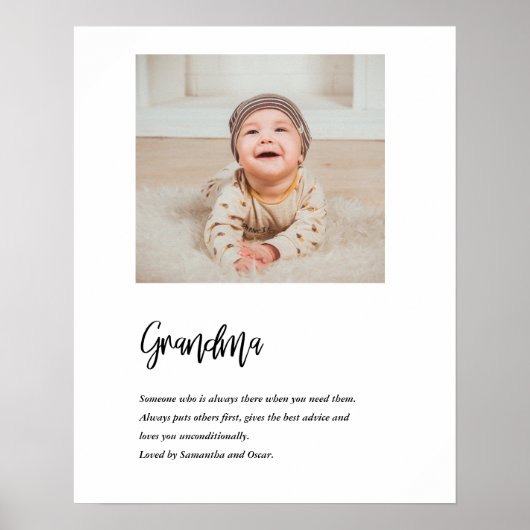 Moderne, eenvoudige beste grootmoeder ooit poster (Voorkant)