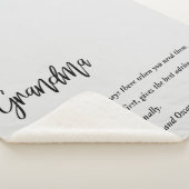 Moderne, eenvoudige beste grootmoeder ooit sherpa deken (3/4)