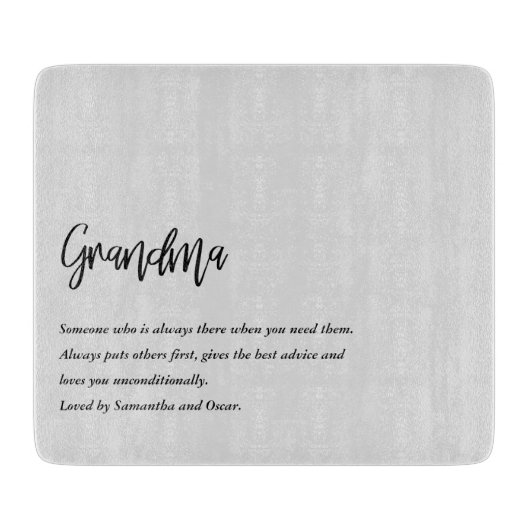 Moderne, eenvoudige beste grootmoeder ooit snijplank (Voorkant)