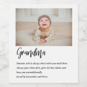 Moderne, eenvoudige beste grootmoeder ooit wijn etiket (Enkel label)