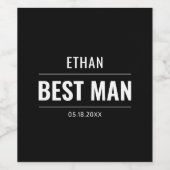 Moderne Eenvoudige Beste Man Wijn Etiket (Enkel label)