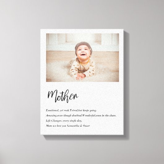 Moderne, eenvoudige beste moeder ooit canvas afdruk (Voorkant)