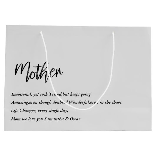 Moderne, eenvoudige beste moeder ooit groot cadeauzakje (Achterkant)