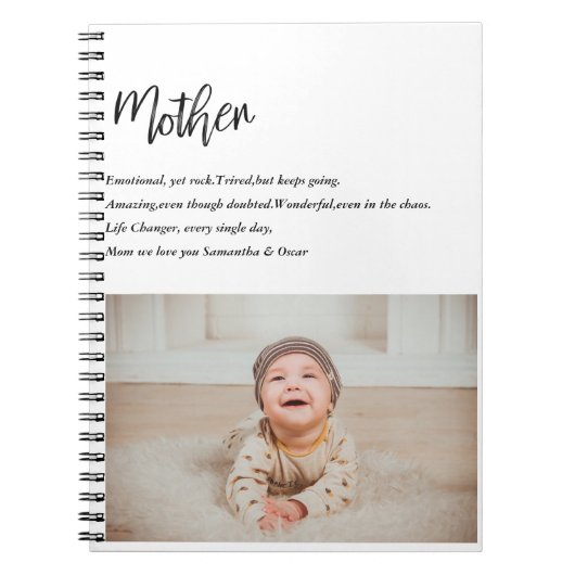 Moderne, eenvoudige beste moeder ooit notitieboek (Voorkant)