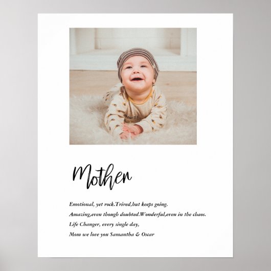 Moderne, eenvoudige beste moeder ooit poster (Voorkant)