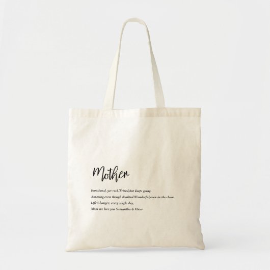 Moderne, eenvoudige beste moeder ooit tote bag (Voorkant)