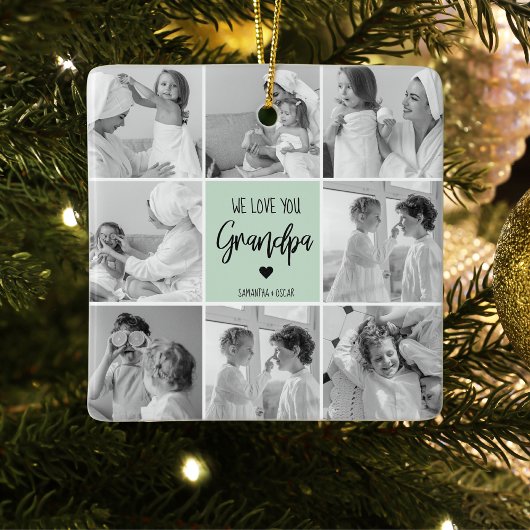 Moderne, eenvoudige beste opa ooit pastel Mint Gif Keramisch Ornament