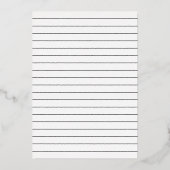 Moderne Eenvoudige Bewaar de Datum Folie Uitnodiging (Achterkant)